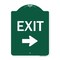 Signmission Parking Lot Sign Exit Sign Right Arrow, Green & White Aluminum Sign, 24" L, 18" H, GW-1824-23421 A-DES-GW-1824-23421 - alternate 1